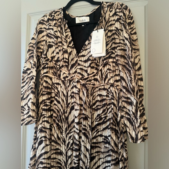 BA&SH Imany Zebra print long sleeve maxi dress - Picture 8 of 8